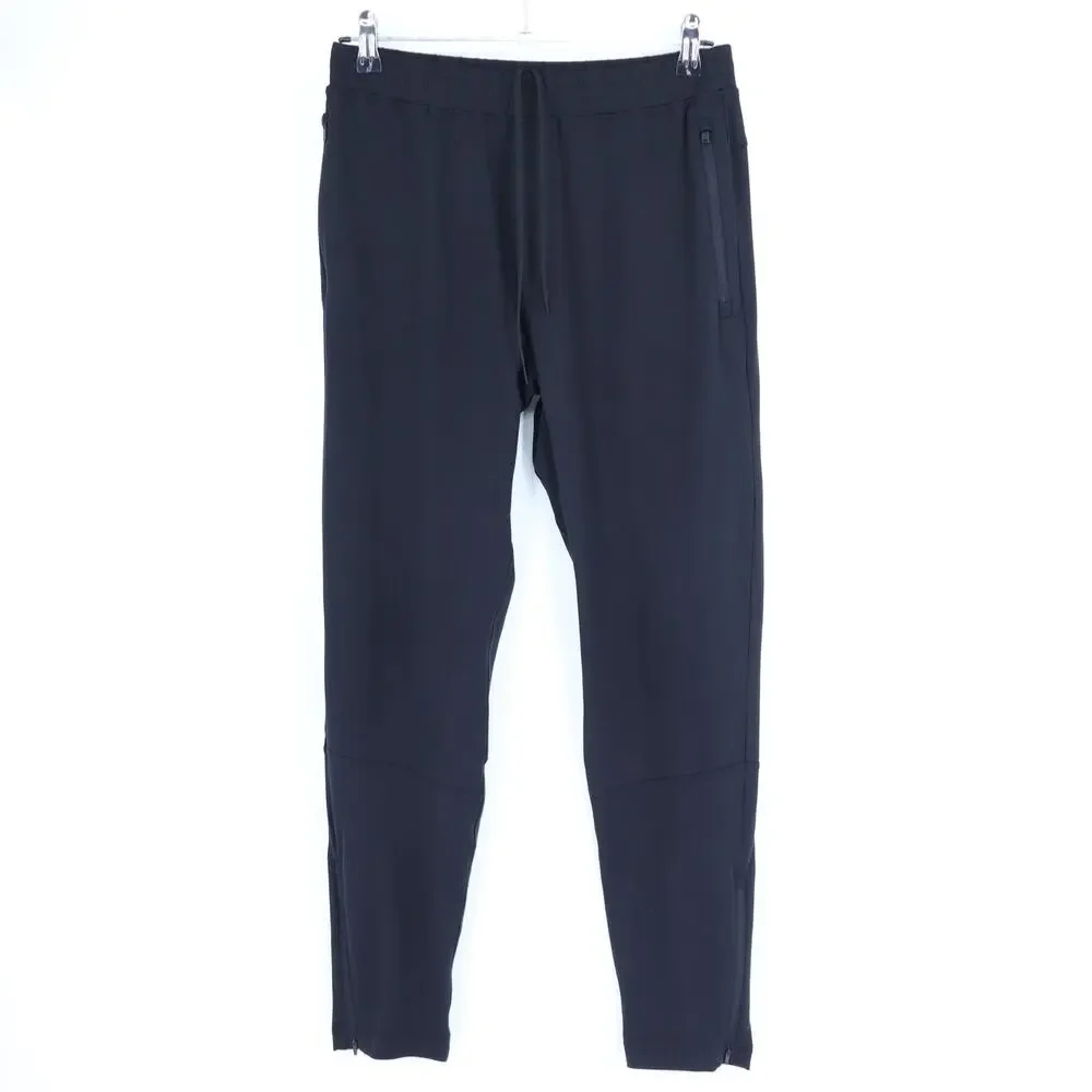 ALO Ankle Zip Tapered Pants Black Lightweight Pull On Active Women's S